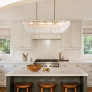 IQ4670 FLORENCE GLASS LINEAR CHANDELIER