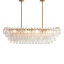IQ4670 Florence Glass Linear Chandelier - Brass