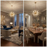 IQ4673 Palisades Ave 10 Light Chandelier - Antique Brass