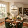 IQ4678 Mia Medium Barrel Chandelier - Antique Brass