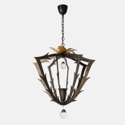 IQ4683 HERVE VAN DER STRAETEN BRONZE CHANDELIER
