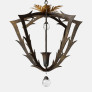 IQ4683 HERVE VAN DER STRAETEN BRONZE CHANDELIER