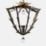 IQ4683 HERVE VAN DER STRAETEN BRONZE CHANDELIER