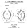 IQ4686 Brass And White Glass Chandelier - Brass