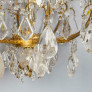 IQ4687 ANTIQUE FRENCH ORMOLU & CUT ROCK CRYSTAL CHANDELIER