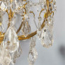 IQ4687 ANTIQUE FRENCH ORMOLU & CUT ROCK CRYSTAL CHANDELIER