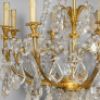 IQ4687 ANTIQUE FRENCH ORMOLU & CUT ROCK CRYSTAL CHANDELIER