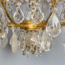 IQ4687 ANTIQUE FRENCH ORMOLU & CUT ROCK CRYSTAL CHANDELIER