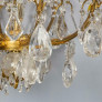 IQ4687 ANTIQUE FRENCH ORMOLU & CUT ROCK CRYSTAL CHANDELIER