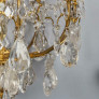 IQ4687 ANTIQUE FRENCH ORMOLU & CUT ROCK CRYSTAL CHANDELIER