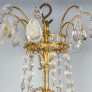 IQ4687 ANTIQUE FRENCH ORMOLU & CUT ROCK CRYSTAL CHANDELIER