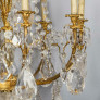 IQ4687 ANTIQUE FRENCH ORMOLU & CUT ROCK CRYSTAL CHANDELIER