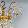 IQ4687 ANTIQUE FRENCH ORMOLU & CUT ROCK CRYSTAL CHANDELIER