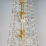 IQ4687 ANTIQUE FRENCH ORMOLU & CUT ROCK CRYSTAL CHANDELIER