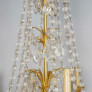 IQ4687 ANTIQUE FRENCH ORMOLU & CUT ROCK CRYSTAL CHANDELIER
