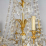IQ4687 ANTIQUE FRENCH ORMOLU & CUT ROCK CRYSTAL CHANDELIER