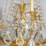 IQ4687 ANTIQUE FRENCH ORMOLU & CUT ROCK CRYSTAL CHANDELIER