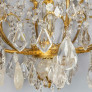 IQ4687 ANTIQUE FRENCH ORMOLU & CUT ROCK CRYSTAL CHANDELIER