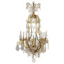 IQ4688 19TH CENTURY FRENCH ORMOLU & CUT CRYSTAL CHANDELIER
