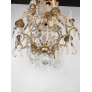 IQ4691 LARGE ANTIQUE CRYSTAL CHANDELIER