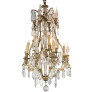 IQ4691 Antique Crystal Chandelier - Brass