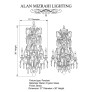 IQ4691 Antique Crystal Chandelier - Brass