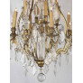 IQ4691 LARGE ANTIQUE CRYSTAL CHANDELIER