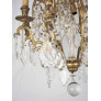 IQ4691 LARGE ANTIQUE CRYSTAL CHANDELIER