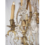 IQ4691 LARGE ANTIQUE CRYSTAL CHANDELIER