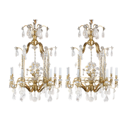 IQ4692 FRENCH BIRDCAGE EIGHT-LIGHT CHANDELIERS