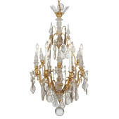 IQ4693 Crystal Ormolu Spires Chandelier - Gilt Bronze