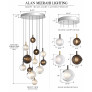 IQ4695 Bomma Dark & Bright Star Chandelier 6 Pcs - White