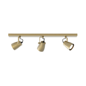 IQ4698 Juno 3-Light Linear Ceiling Spotlight - Brushed Brass