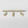 IQ4698 Juno 3-Light Linear Ceiling Spotlight - Brushed Brass