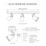 IQ4698 Juno 3-Light Linear Ceiling Spotlight - Brushed Brass