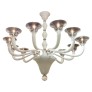 AM6680 WHITE MURANO GLASS CHANDELIER