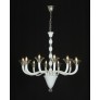 AM6680 WHITE MURANO GLASS CHANDELIER