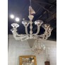 AM6680 WHITE MURANO GLASS CHANDELIER