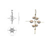 IQ2901 WHIPLASH TIERED PENDANT