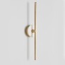 IQ3474 ESSENTIAL STICK WALL SCONCE IN SATIN BRASS AND WHITE MARBLE