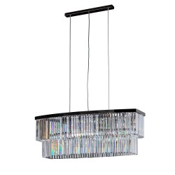 IQ3481 1484 10 LIGHTS BLACK SUSPENSION LAMP