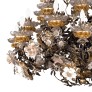 IQ3493 299 21+7-LIGHT FLORAL SILVERY CHANDELIER