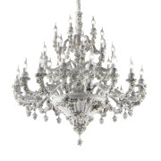 IQ3496 FLOWERY 36-LIGHT WHITE PORCELAIN CHANDELIER