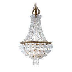 IQ3524 WHITE FLOWERS CHANDELIER