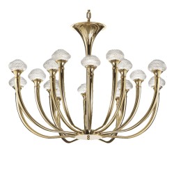 IQ3528 ART DECO CHANDELIER WITH CRYSTAL