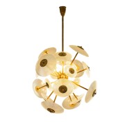 IQ3542 SPUTNIK 12-LIGHT BRASS CHANDELIER