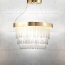 IQ3550 RING CHANDELIER WITH VENETIAN GLASS RECTANGULAR ELEMENTS