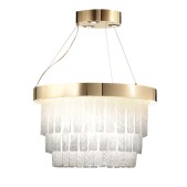 IQ3550 RING CHANDELIER WITH VENETIAN GLASS RECTANGULAR ELEMENTS