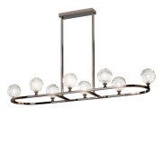 IQ3562 CRYSTAL BALL RECTANGULAR 8-LIGHT CHANDELIER