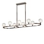 IQ3562 CRYSTAL BALL RECTANGULAR 8-LIGHT CHANDELIER